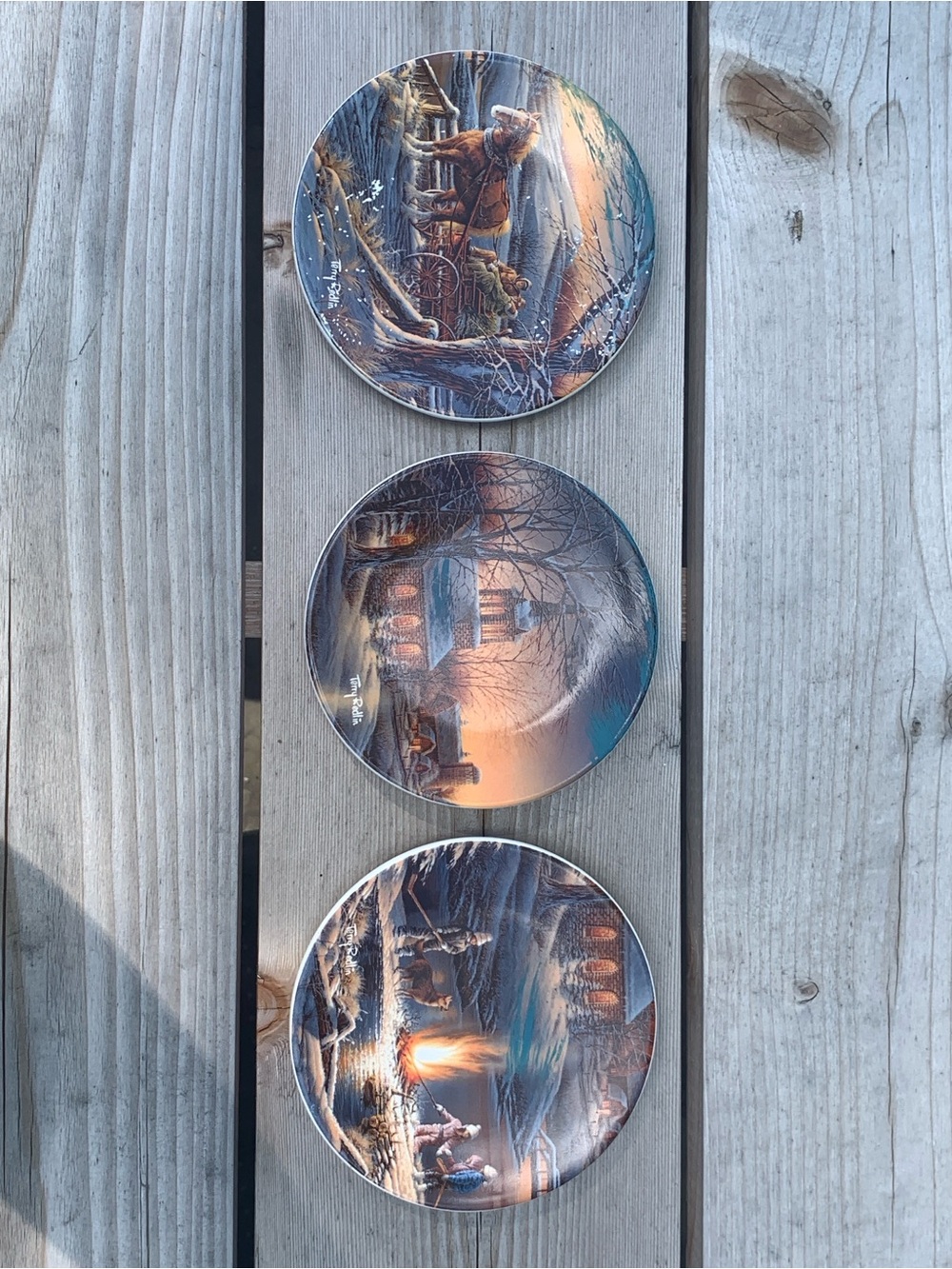 Terry Redlin “Sharing the Evening” Mini Collector Plates - Set of 3